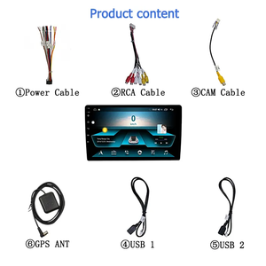 9/10 "Android 10 4core 1 + 16GB ip schermo sistema multimediale per auto 2 Din universale GPS WIFI Radio Stereo lettore DVD per auto - Product Image 6