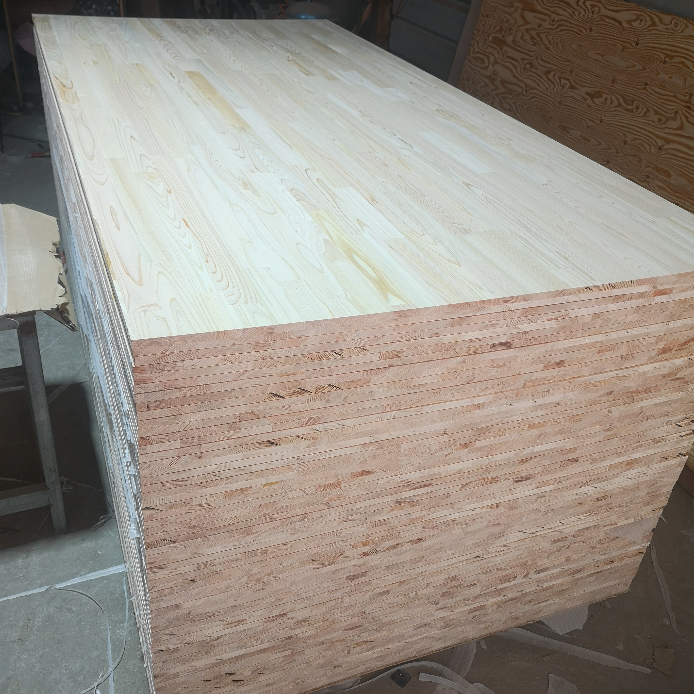 finger joint rubber wood finger joint board 1220x2440x18mm Pine/rubber for furniture
