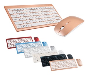 Teclado y ratón inalámbricos para juegos, conjunto de 86 teclas Mini Bt y ratón para Pc, ordenador y portátil, 2,4g - Product Image 1
