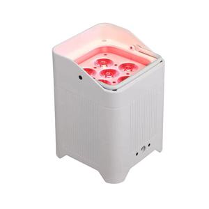 10pcs סוללה אלחוטית 6 * 18w rgbwauv 6in1 נטענת עם אפליקציה פלאית wifi הוביל מעלה נקוב יכול