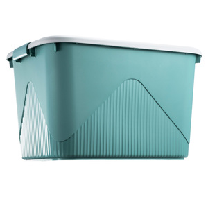 Caja de almacenamiento de plástico PP gruesa grande con tapas Contenedor de almacenamiento apilable para la organización del hogar - Product Image 5