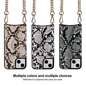Personalizado cocodrilo serpiente pitón serpientes leopardo avestruz cebra Animal texturas cuero bandolera funda de teléfono para iPhone 13 14 15 16