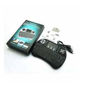 Mini teclado inalámbrico 2,4 GHz Inglés Ruso Ratón de 3 colores 7 colores retroiluminado I8 con panel táctil Control remoto Android TV Box - Product Image 5
