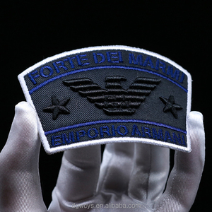 定制品牌图案3D刺绣补丁设计朋克铁背面刺绣补丁服装 - Product Image 2