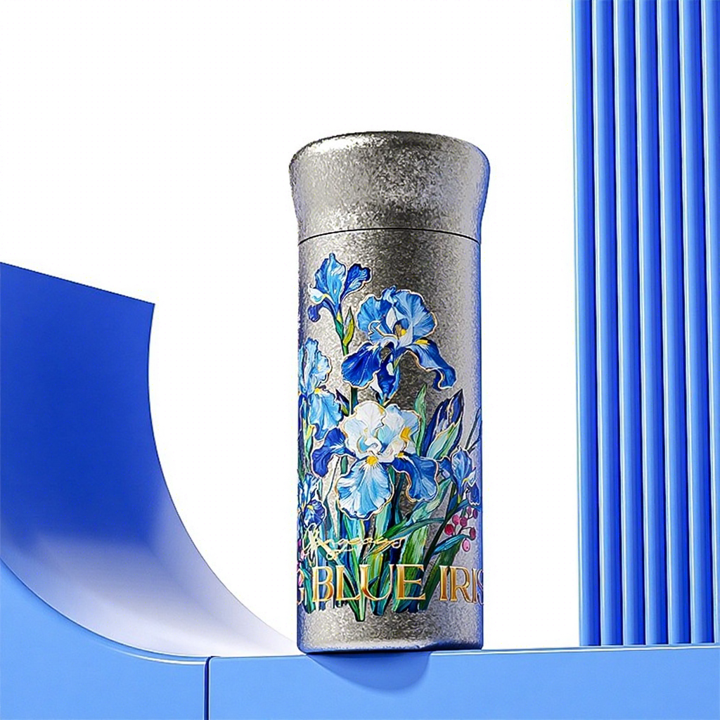450 iris bleu titane, intérieur et extérieur.