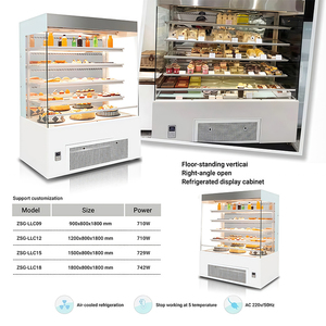 Chất lượng cao thẳng đứng hình chữ nhật mở tủ lạnh Showcase cho nhà hàng cửa hàng tạp hóa và thực phẩm tươi sống bán lẻ - Product Image 2