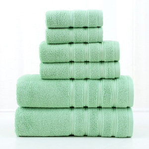 Heenlong 6 parça kaliteli tasarım havlu seti emici hızlı kuru yumuşak lüks banyo otel ev kullanımı için 100% pamuk havlu - Product Image 3
