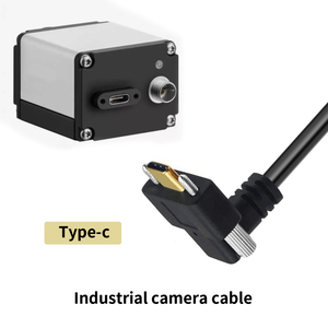 90度向上角度5gbps 3a Usb 3.1直角C型双螺钉锁定到Usb 3.0 A公Usb C向下角度C型电缆 - Product Image 3