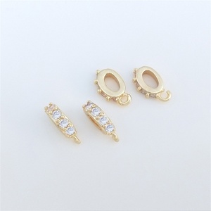 彩色14k镀金镶嵌锆石吊坠卡扣连接卡扣DIY项链手链制作 - Product Image 2