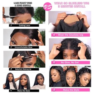 38 <strong>40</strong> Inch Wear and Go Glueless Full Hd Lace Human Hair Wig Brazilian Pre Plucked Glueless Frontal Wigs for <strong>Black</strong> Women Glueless