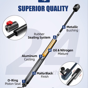 10 inch thép khí strut nâng hỗ trợ tủ nắp khí nâng xi lanh hộp công cụ Hộp đồ chơi giảm xóc cửa Piston mở - Product Image 2