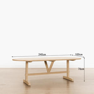 Phong Cách Trung Cổ Rắn Gỗ Sồi Thân Thiện Với Môi Bền Bàn Ăn Pháp Retro Đơn Giản Bàn Ghế Kết Hợp Cho Gia Đình Ăn Uống - Product Image 4