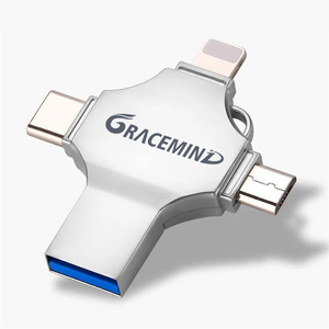 Gracemind 4 in 1 USB Flash sürücü cep telefonu için harici USB Disk USB-C/mikro USB/USB 3.0 Tablet telefon bilgisayar için 4 port - Product Image 5