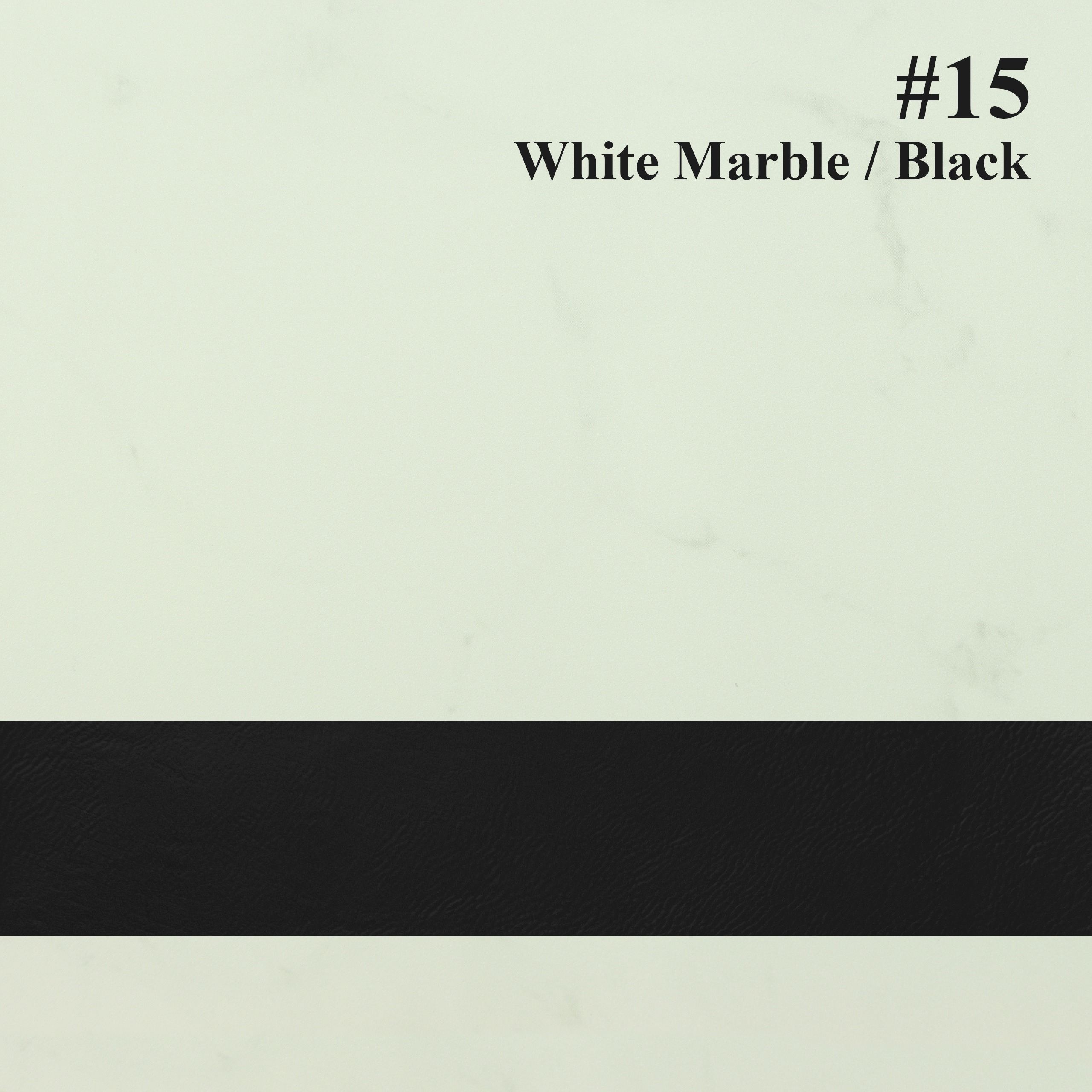 #15 white marble/black