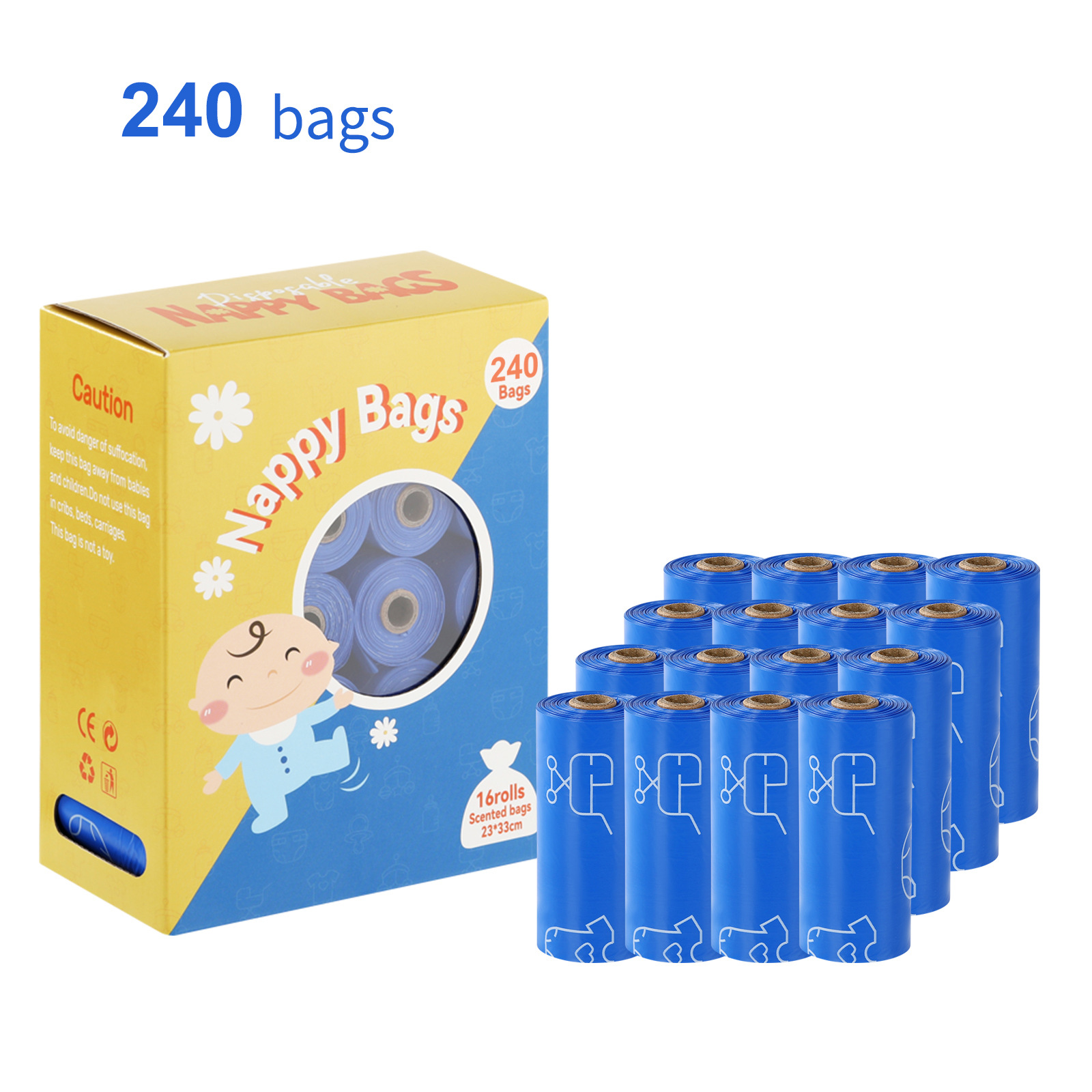 16 rouleaux-bleu