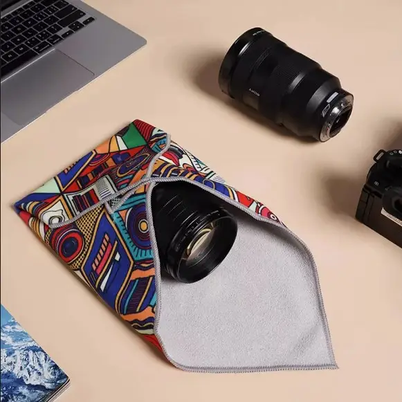 Lens Protector Cloth Magic Self-adhensive Folding Cloth Lens Storage camera protection Wrap 35*35cm for Sony Canon Fuji
