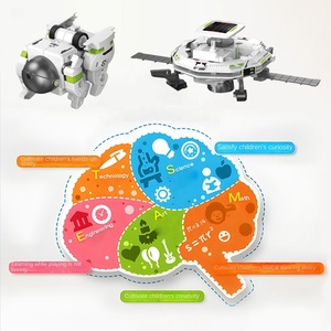 DIY akıllı modüler elektrikli yürüyüş makinesi 6-in-1 RC oyuncak kök eğitim montaj tuğla uzaktan bilim mühendislik oyuncak - Product Image 3
