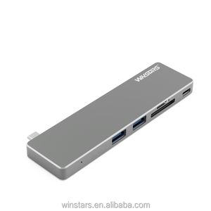 Adaptador <span class=keywords><strong>com</strong></span> HDMI + <span class=keywords><strong>USB</strong></span> 3.0 + <span class=keywords><strong>USB</strong></span>-C <span class=keywords><strong>USB</strong></span>-C + SD/TF Leitor de Cartão de Portas, <span class=keywords><strong>com</strong></span> a Função de Entrega de Potência