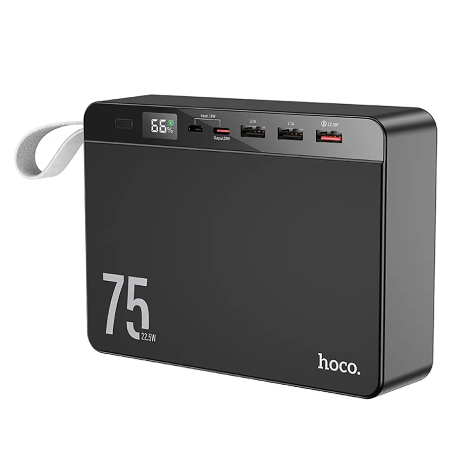 HOCO 75000mAh 22,5 W портативный мобильный телефон Аварийная зарядка Power Bank
