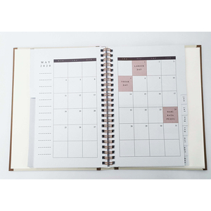 Benutzer definierte gedruckte A5 Hardcover Spiral Notebook Daily Weekly Journal Planer mit Gummiband und Aufkleber - Product Image 6