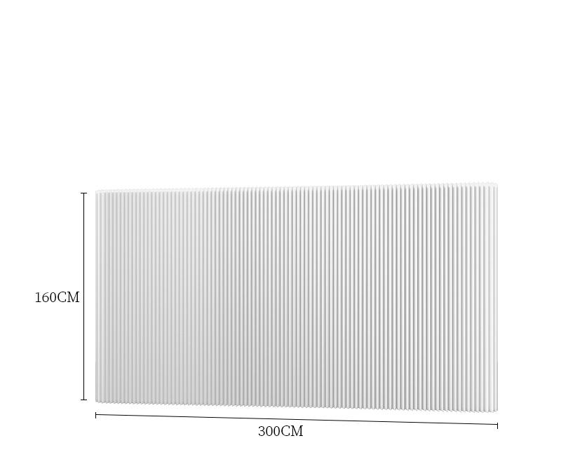 Blanc, hauteur 1,6 m, longueur 3 m, largeur 35 cm