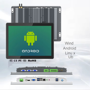 8インチAndroidタッチコンピュータIP65防水組み込みVESAファンレスコンピュータPC工業用AndroidパネルPc車両用 - Product Image 1