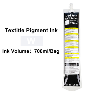 Xcellent Dubbele Witte 700Ml Tekst Pigment Inkt Dtg Inkt Zak Met Chip Voor Broer Gtx-Serie Printer - Product Image 4