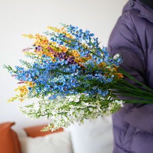 Decoración para fiesta de boda en casa Flor de hierba gatera simulada hojas de menta adorno de flores hojas de menta artificiales seda Menta a base de hierbas - Product Image 5