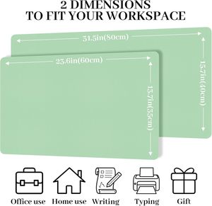 Large Non-Slip Leather Desk Pad Mat Waterproof <strong>Keyboard</strong> and <strong>Mouse</strong> Pads for Office <strong>Computer</strong> Desktop Home <strong>Use</strong> - Product Image 2