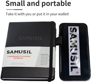 Samusil Pu pacchetto con copertina rigida Password Organizer Notebook indirizzo Internet e Password libro custode con linguette alfabetico - Product Image 4