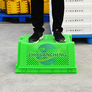 Caja de almacenamiento con ventilación para peces, almacenamiento apilable de plástico azul, logística - Product Image 2
