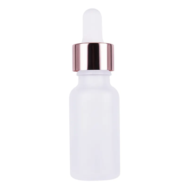 rose gold perfume essential oil glass bottle dropper 10ml 15ml 30ml glass plastic aluminum dropper