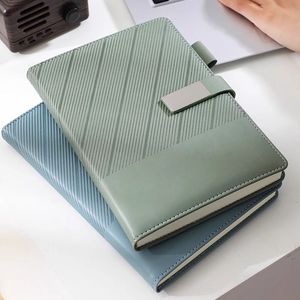 可定制A5精装皮革办公记事本加厚商务笔记本线缝制定制Logo内页简约设计 - Product Image 2