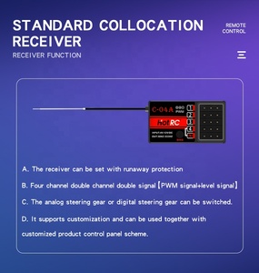 HOTRC DS-4A 4CH trasmettitore telecomando Radio con ricevitore PWM telecomando RC per tosaerba per barche da pesca - Product Image 5