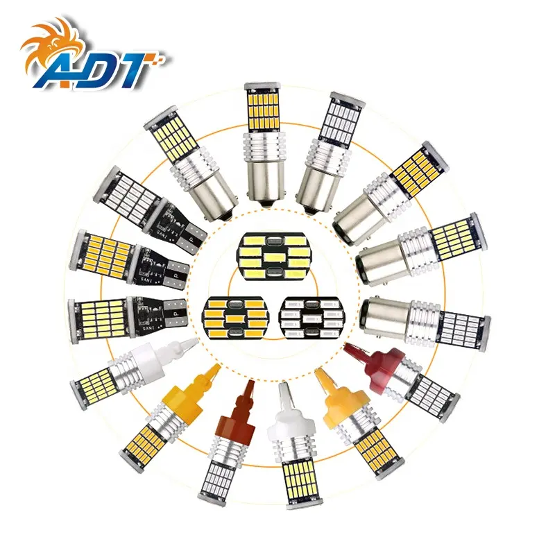 ADT 1156 BA15S 4014 45 SMD Led señales de giro del coche 1157 BAY15D 3156 3157 7440 7443 bombilla para coches