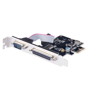 Customized 1 Series <strong>PCI</strong>-E1 Adapter Card 1S+1P with 25PIN Parallel Port and 9PIN Serial Port Computer Accessories - Product Image 1