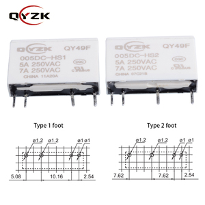 12V DC SPST-NO Mini <strong>Relay</strong> 5AMP 250VAC 7A 250VAC 4-Pin 0.12W Control Board Alternative Sealed PCB Frequency Converter 7A <strong>Relay</strong> - Product Image 2