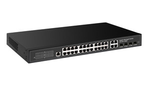 Yönetilebilir anahtarı STP RSTP IGMP Snooping DHCP SNMP V1/V2/V3 SSH zengin QoS 24 Rj45 4 Sfp bakır 28 Port Vlan anahtarı - Product Image 3