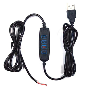 USB 5V Switch 1.5M Cable Live Broadcast Light Controller Controller LED a tre colori a 4 pulsanti - Product Image 1