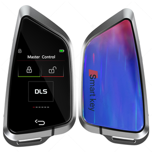 Evrensel araç DC 12V araba anahtarı akıllı anahtar <span class=keywords><strong>2</strong></span> yönlü araç alarmı uzaktan sistemleri akıllı LCD araba anahtarı