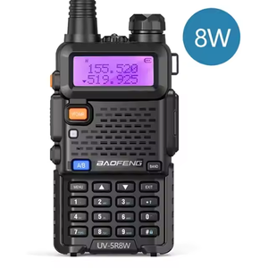 Baofeng-Radio de mano bidireccional de doble banda analógica, interfono sellado de 8W de plástico negro, Walkie Talkie con modulación FM - Product Image 1