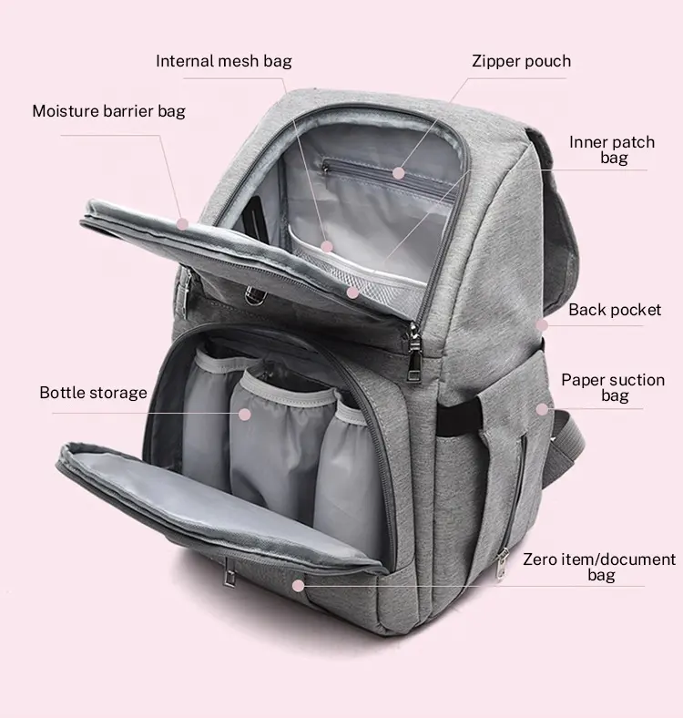 नई multifunctional पोर्टेबल तह पालना बेबी डायपर बैग म्यू विस्तार योग्य बच्चे बिस्तर ठोस पॉलिएस्टर बैग डायपर बैग