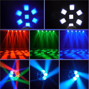 ไฟเวที RGBW นำแสง RGBW ขนาดมินิ7X40W ลำแสงขยับหัวไฟควบคุมจุดพร้อมแถบไฟสำหรับดีเจดิสโก้คลับปาร์ตี้ - Product Image 3