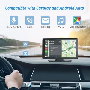 Sem fio 2.5/4K Dash Cam 9 "Carplay portátil Android Auto Stereo 1080p <span class=keywords><strong>Backup</strong></span> Câmera GPS Navi Espelho Link Voz Car Black Box