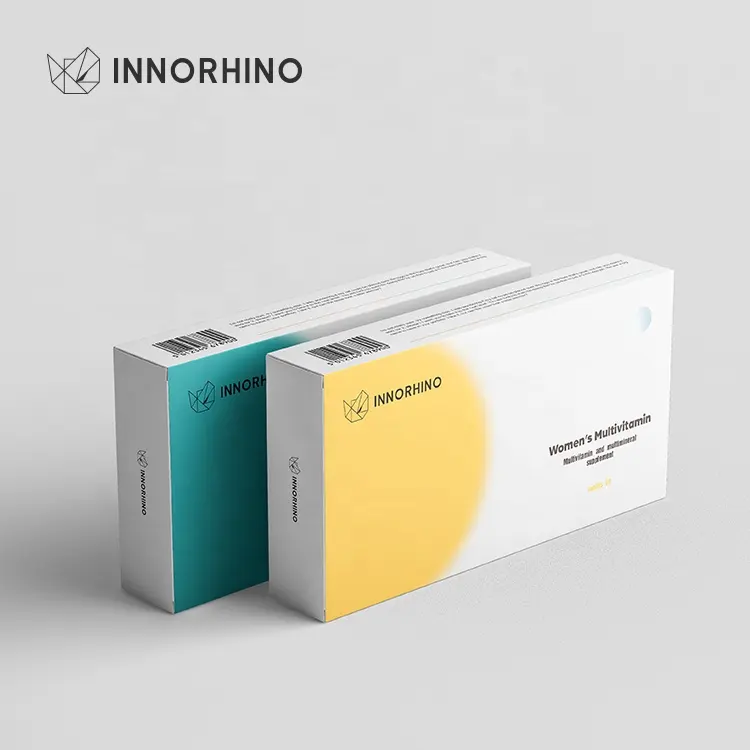High Quality Paperboard Box Medicine Cosmetic Pill Pharmaceutical Capsule Insert Retail Skincare Packaging Luxury INNORHINO