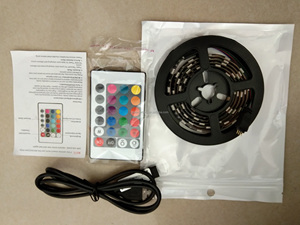 DC5V USB led灯条变色LED心情灯电视背光套件灯条RF遥控器RGB 5050灯条装饰灯 - Product Image 4