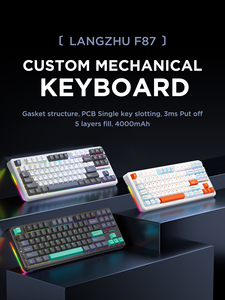AULA F87 Pro personalizado RGB retroiluminado 87 teclas teclado inalámbrico para juegos DIY Estructura de junta mecánica para uso en computadora
