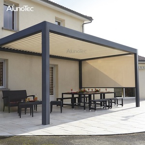 2018 en popüler Pergola kapağı katlanır su geçirmez çatı sistemi motorlu çalıştırılabilir panjur - Product Image 2