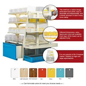 Hai mặt Lò Nướng Bánh giá thép móc sắt <span class=keywords><strong>Pegboard</strong></span> hiển thị đứng cho cửa hàng di động siêu thị nhỏ phụ kiện ăn nhẹ phù hợp - Product Image 3