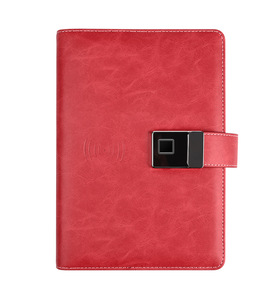 Uso multifunción Huella digital para desbloquear PUleather Bloc de notas 8000mAh 1000 colores Tamaño A5 Cargador inalámbrico Banco de energía Diario Notebook - Product Image 4